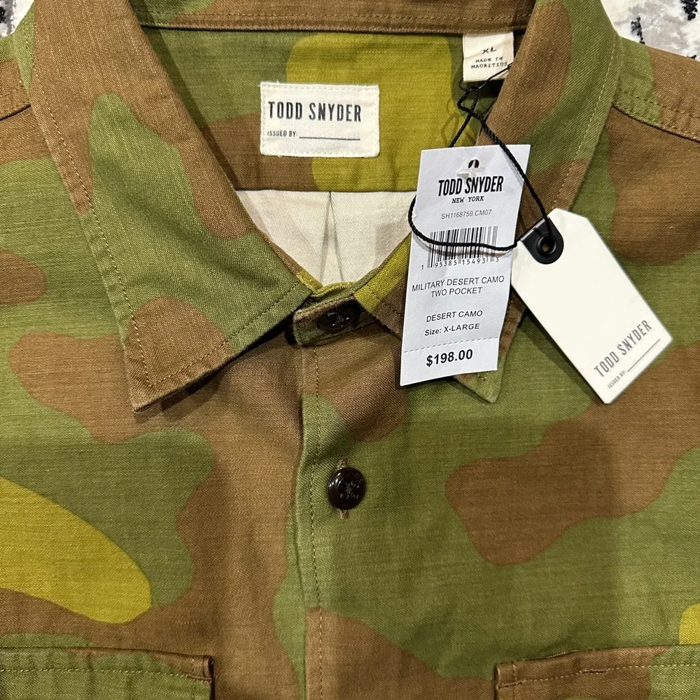 Todd Snyder Military Desert Camo Shirt Jacket Brand New - Picture 2 of 3